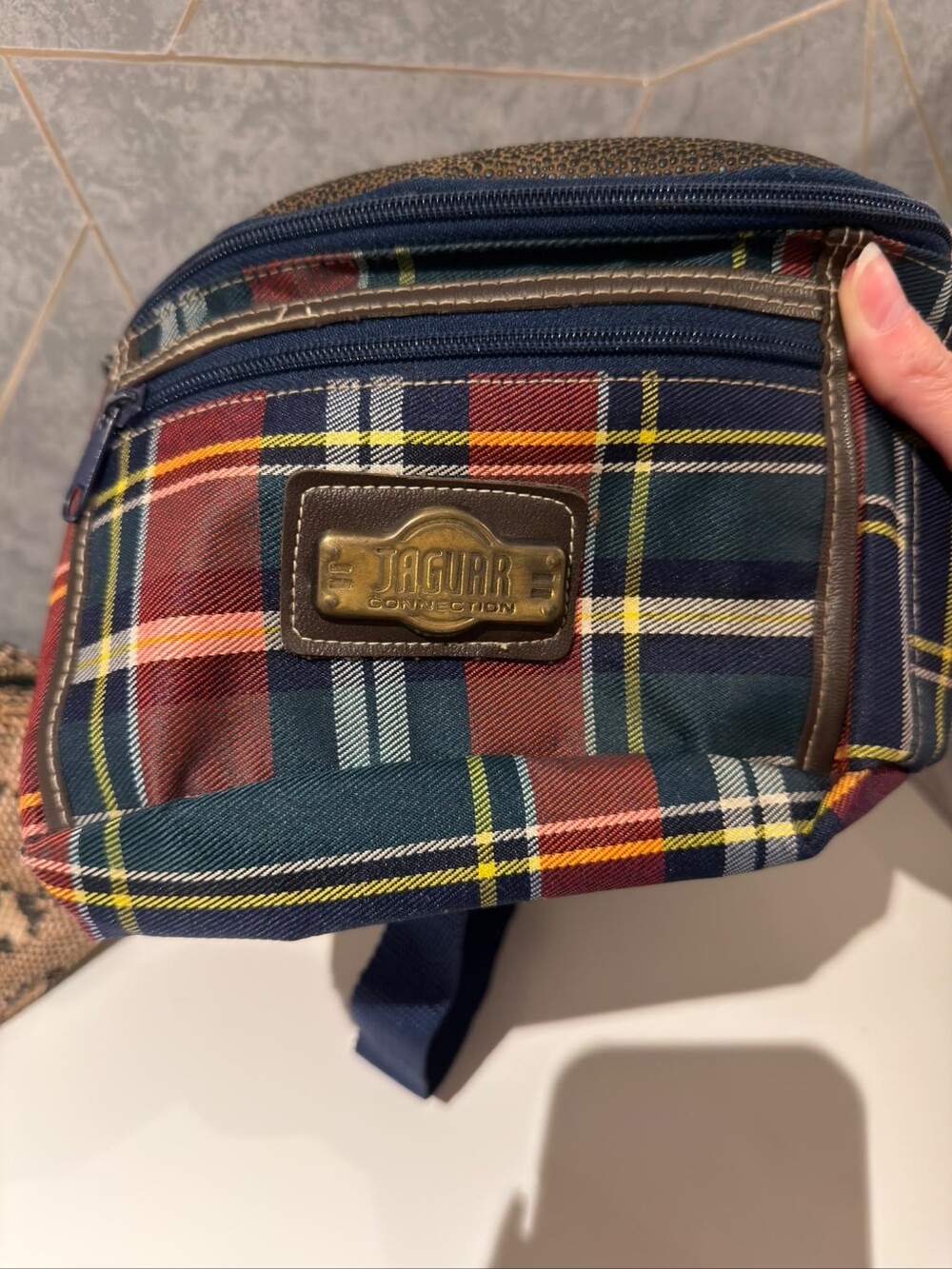 Jaguar Connection Plaid Belt Bag